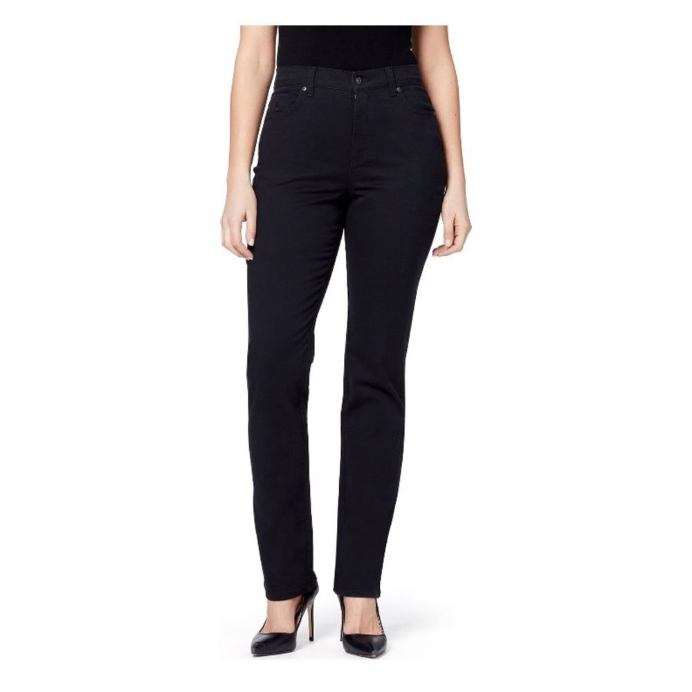 NWT Women’s Gloria Vanderbilt Black Jeans High Rise Straight Leg Size 12